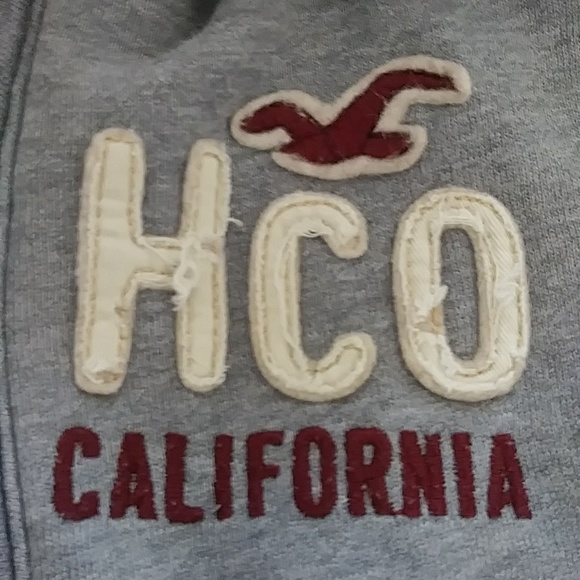 Y2K Hollister heavy sherpa lined sweatshirt zip up jacket sz S - Picture 4 of 10